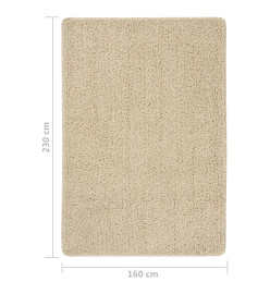 Tapis shaggy antidérapant Crème 160x230 cm