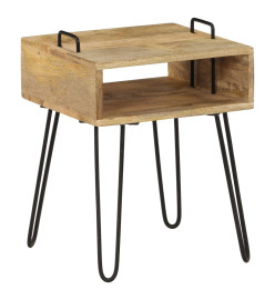 Table de chevet Bois de manguier massif 40 x 34 x 47 cm