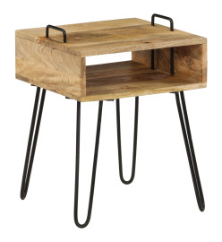 Table de chevet Bois de manguier massif 40 x 34 x 47 cm