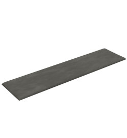 Panneaux muraux 12 pcs Gris foncé 60x15 cm Velours 1,08 m²