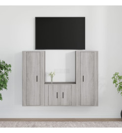 Ensemble de meubles TV 3 pcs Sonoma gris Bois d'ingénierie