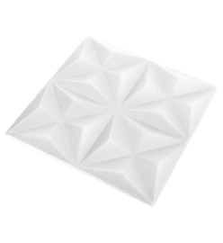 Panneaux muraux 3D 48 pcs 50x50 cm Blanc origami 12 m²