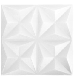 Panneaux muraux 3D 48 pcs 50x50 cm Blanc origami 12 m²