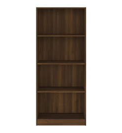 Bibliothèque 4 niveaux Chêne marron 60x24x142cm Bois ingénierie