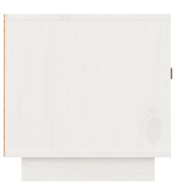 Meuble TV Blanc 80x34x35 cm Bois de pin massif