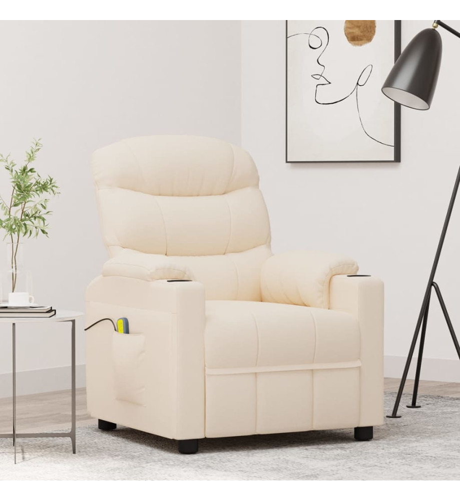 Fauteuil de massage Crème Tissu