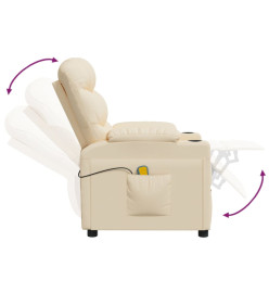 Fauteuil de massage Crème Tissu