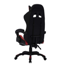 Fauteuil de jeux vidéo avec LED RVB Bordeaux et noir Similicuir