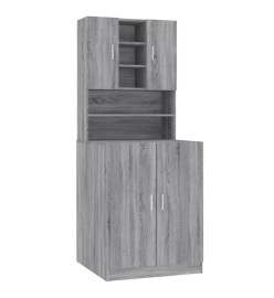 Armoire pour machine à laver Sonoma gris Bois d'ingénierie