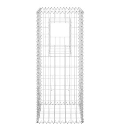 Poteaux à panier de gabion 2 pcs 40x40x100 cm Fer