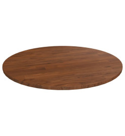 Dessus de table rond Marron foncé Ø60x1,5cm Chêne massif traité