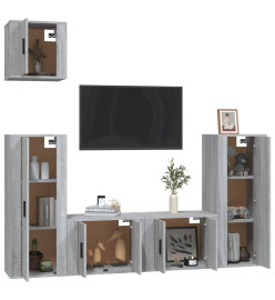 Ensemble de meubles TV 5 pcs Sonoma gris Bois d'ingénierie