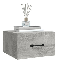 Tables de chevet murales 2 pcs Gris béton 35x35x20 cm