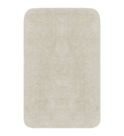 Jeu de tapis de salle de bain 2 pcs Tissu Blanc