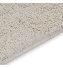 Jeu de tapis de salle de bain 2 pcs Tissu Blanc