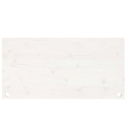 Dessus de bureau blanc 100x50x2,5 cm bois massif de pin