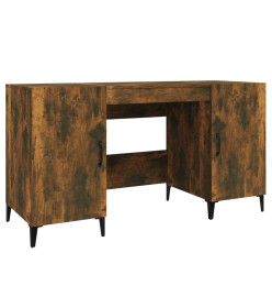 Bureau Chêne fumé 140x50x75 cm Bois d'ingénierie