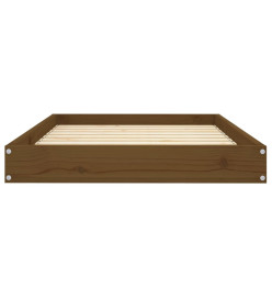 Lit pour chien Marron miel 91,5x64x9 cm Bois de pin solide