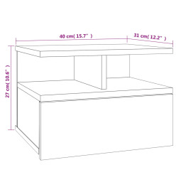 Table de chevet flottante Chêne sonoma 40x31x27 cm Aggloméré