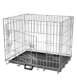 Cage métallique et pliable pour chiens L