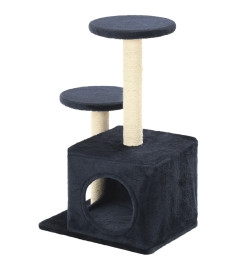 Arbre à chat avec griffoirs en sisal 60cm Bleu foncé