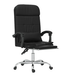 Fauteuil de massage inclinable de bureau Noir Similicuir