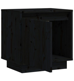 Tables de chevet 2 pcs Noir 40x30x40 cm Bois de pin solide