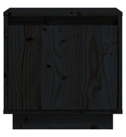 Tables de chevet 2 pcs Noir 40x30x40 cm Bois de pin solide