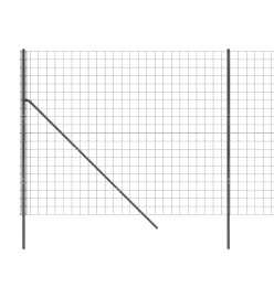 Clôture en treillis métallique anthracite 1,6x25 m