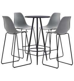 Ensemble de bar 5 pcs Plastique Gris