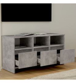 Meuble TV Gris béton 102x37,5x52,5 cm Aggloméré