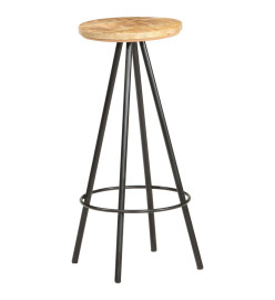 Tabourets de bar lot de 4 bois de manguier brut