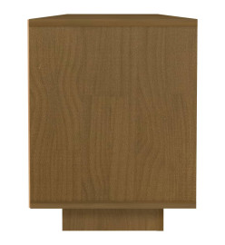 Meuble TV Marron miel 110x30x40 cm Bois de pin massif