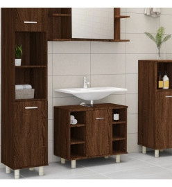 Armoire de bain Chêne marron 60x32x53,5  cm Bois d'ingénierie