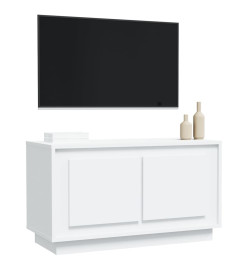 Meuble TV blanc 80x35x45 cm bois d'ingénierie