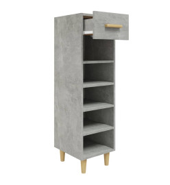 Armoire à chaussures Gris béton 30x35x105 cm Bois d'ingénierie