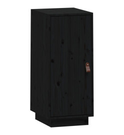 Buffet Noir 34x40x75 cm Bois massif de pin