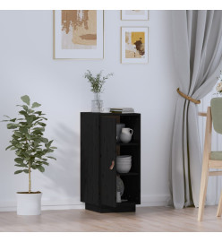 Buffet Noir 34x40x75 cm Bois massif de pin