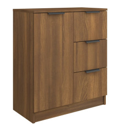 Buffets 2 pcs Chêne marron 60x30x70 cm Bois d'ingénierie