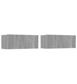 Meubles TV 2 pcs Sonoma gris 80x30x30 cm Bois d'ingénierie