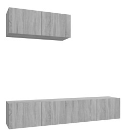 Ensemble de meubles TV 3 pcs Sonoma gris Bois d'ingénierie