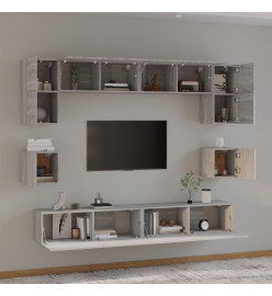 Ensemble de meubles TV 8 pcs Sonoma gris Bois d'ingénierie