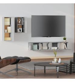 Ensemble de meubles TV 4 pcs Sonoma gris Bois d'ingénierie