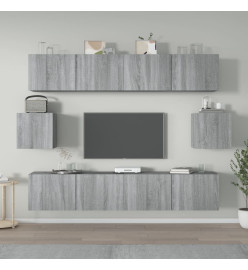 Ensemble de meubles TV 6 pcs Sonoma gris Bois d'ingénierie