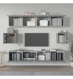 Ensemble de meubles TV 6 pcs Sonoma gris Bois d'ingénierie