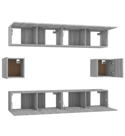 Ensemble de meubles TV 6 pcs Sonoma gris Bois d'ingénierie