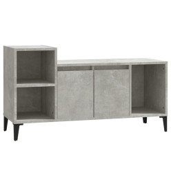 Meuble TV Gris béton 100x35x55 cm Bois d'ingénierie