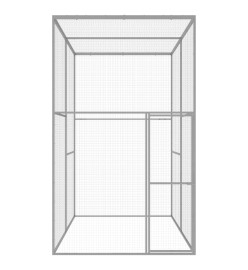 Cage pour chat 3x1,5x2,5 m Acier galvanisé