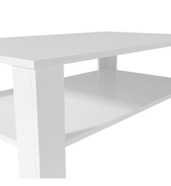 Table basse en aggloméré 100 x 59 x 42 cm Blanc