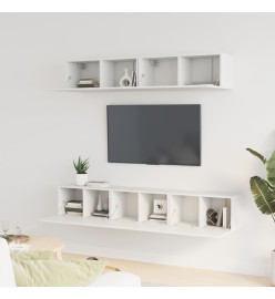 Ensemble de meubles TV 5 pcs Blanc Bois d'ingénierie